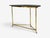 LaBarge, German Modern, Demilune Console Table, Brass, Glass, Germany, 1970s For Sale - Image 14 of 14