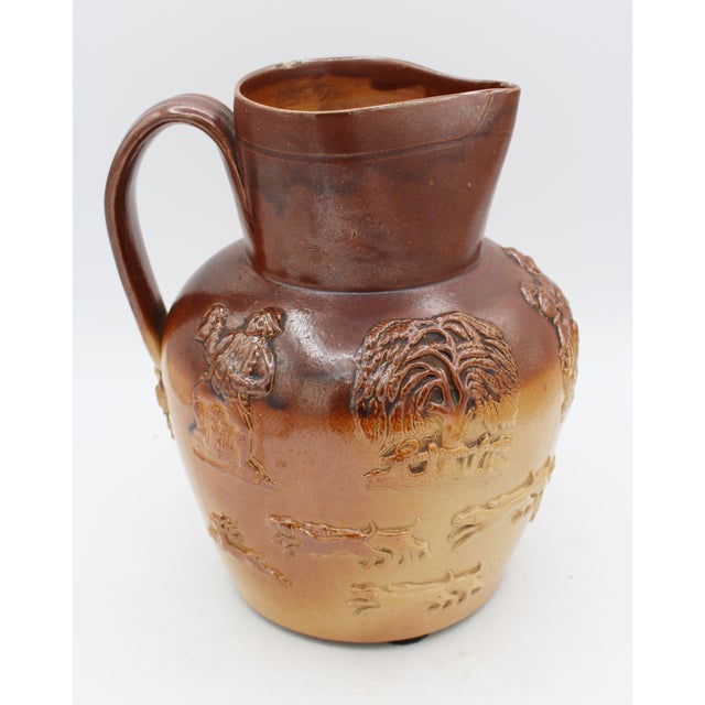 Victorian Late 19th Century Royal Doulton, Lambeth, London Stoneware Jug For Sale - Image 3 of 12