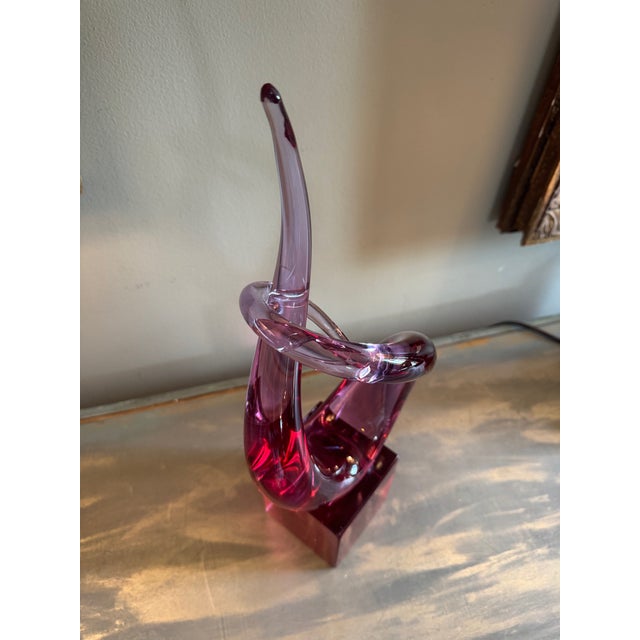 1980s 1980's Italian Murano Sculpture Signed by Renato Anatrà 'Love Knot' For Sale - Image 5 of 9