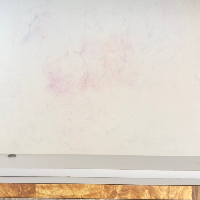 Postmodern Three-Drawer Waterfall Dresser With Faux Burlwood Laminate Veneer For Sale - Image 15 of 15