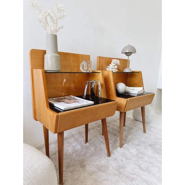 Mid-Century Modern Nightstands attributed to Jitona Soběslav, Czechoslovakia, 1960s, Set of 2 For Sale - Image 17 of 17