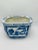 1970s Vintage Chinoiserie Blue and White Planter For Sale - Image 5 of 8