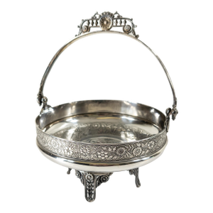 19th Century American Aesthetic Style Compote Basket by James a Tufts of Boston