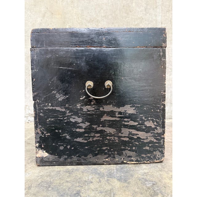 Antique Chinese Opera Trunk Hand Painted Wedding Chest Floral Motif For Sale - Image 15 of 17