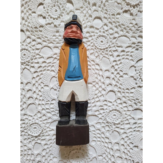 1960s Carved Wooden Sailor Figurine For Sale - Image 4 of 7