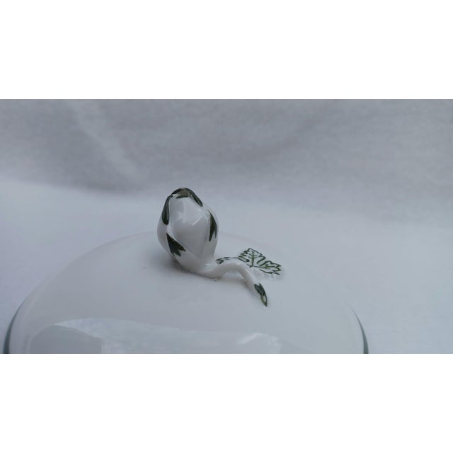 Green Porcelain Sugar Bowl with Vine Leaf Pattern from Meissen, 1930 For Sale - Image 8 of 9