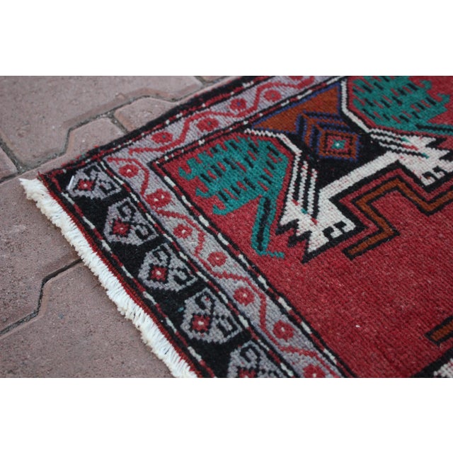 1960s Turkish Vintage Handmade Rug For Sale In Sacramento - Image 6 of 13