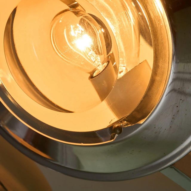 Large Round 10-Armed Chandelier with Glass Lens Diffusors by Oscar Torlasco, Italy, 1970s For Sale - Image 12 of 13