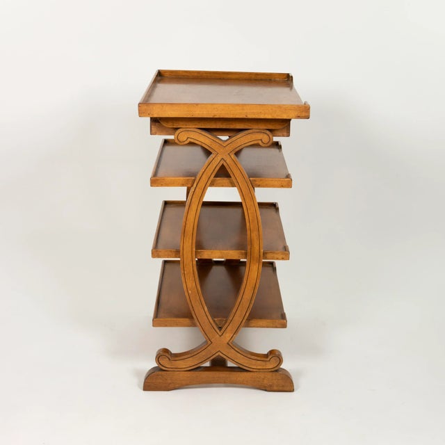 Late 19th Century Small-Scale French Fruitwood Four-Tier Étagère Circa 1880 For Sale - Image 5 of 10
