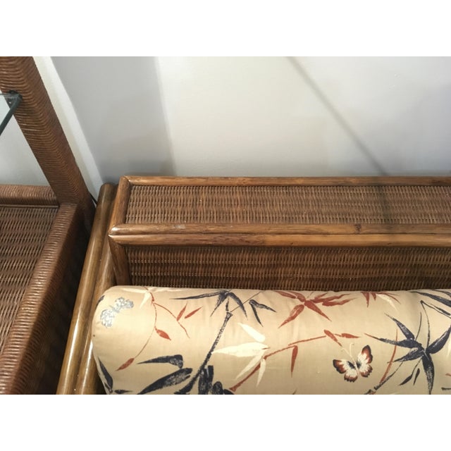 Rattan & Wicker Sleeper Settee by Henry Link for Lexington Chairish