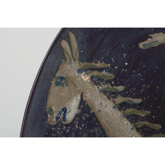 Ceramic Large Swedish Ceramic Dish with Motif of Don Quixote by Åke Holm, 1960s For Sale - Image 7 of 8