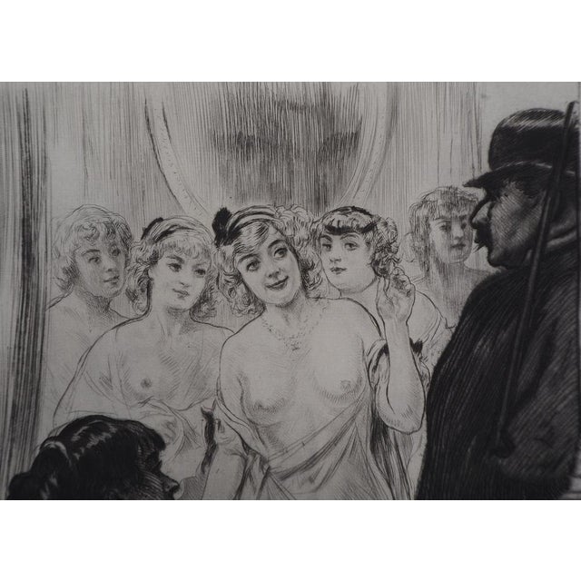 Alméry Lobel-Riche, Waiting for the Client, Original Etching For Sale - Image 5 of 9