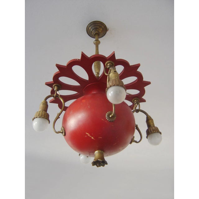 Antique Art Nouveau German Chandelier, 1900s For Sale - Image 3 of 13