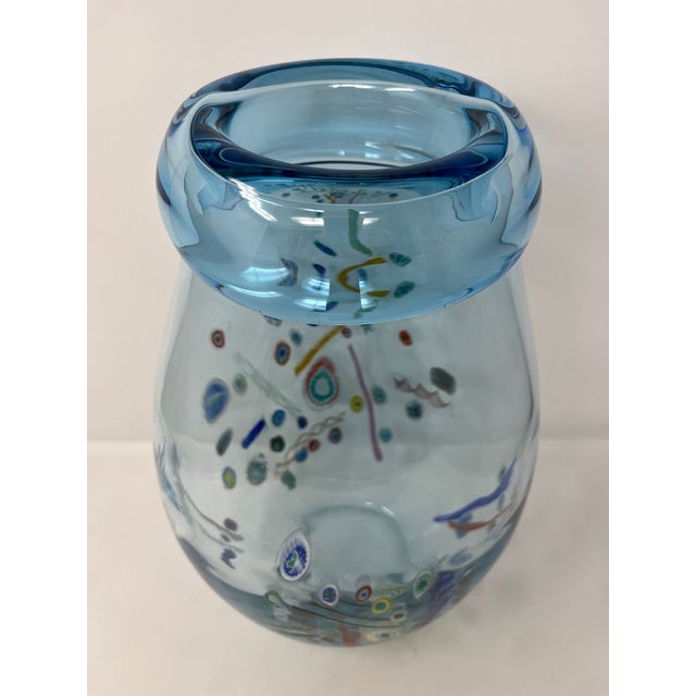 Traditional Beautiful Vintage Murano Glass Vase For Sale - Image 3 of 9