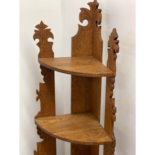 1970s 1970s Vintage Style Corner Bookshelf For Sale - Image 5 of 8