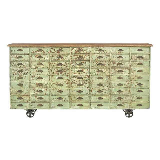 Antique Goldsmith's Workshop Cabinet with 63 Drawers For Sale
