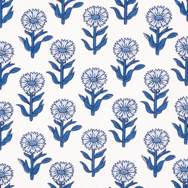 Sample - Schumacher Adeline Fabric in Porcelain For Sale