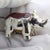 Vintage Italian Handmade Genuine Sterling Silver Enameled Rhino Figurine Ottaviani 925 Animal Miniature Cabinet Curiosity Rare Collector For Sale - Image 6 of 11