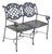 Tuscan Mediterranean Style Cast Aluminum Garden Patio Settee Loveseat Bench For Sale