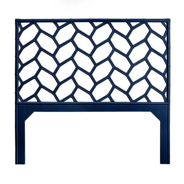 Silas Headboard Queen - Navy For Sale In West Palm - Image 6 of 6