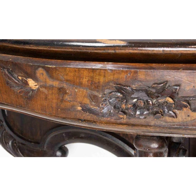 Antique Wood Wall Console Table, Italy, 19th Century For Sale - Image 4 of 7