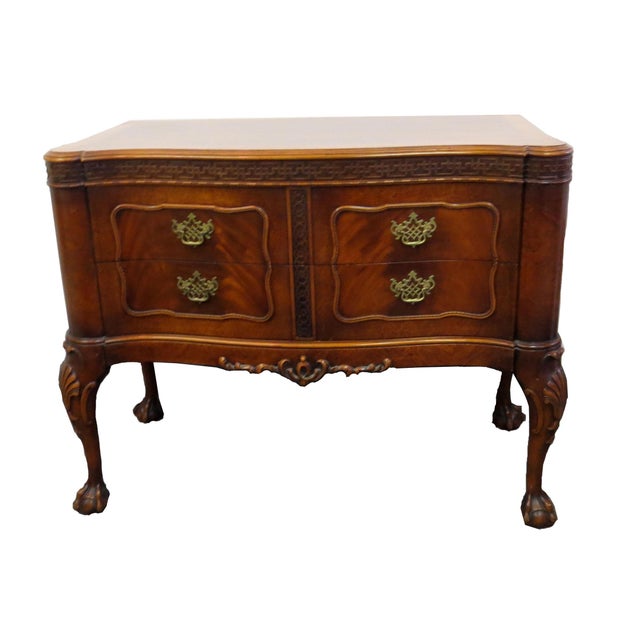 Stunning vintage chest Robert W. Irwin of Grand Rapids, MI. This piece is pristine and RARE! Elegant carvings, curved...