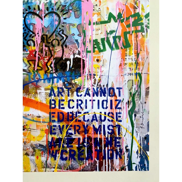 Paper Mr. Brainwash " All My Love " Rare Lithograph Print Pop Art Poster For Sale - Image 7 of 12