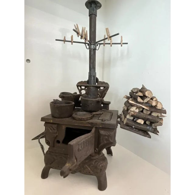Brown Model of an Old Wood Stove, 1950-60 For Sale - Image 8 of 13