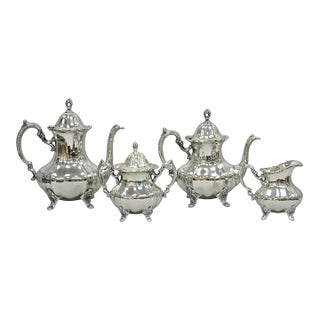 Vintage Towle Grand Duchess Victorian Silver Plated Tea Service Set - 4 PCS For Sale