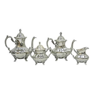Vintage Towle Grand Duchess Victorian Silver Plated Tea Service Set - 4 PCS