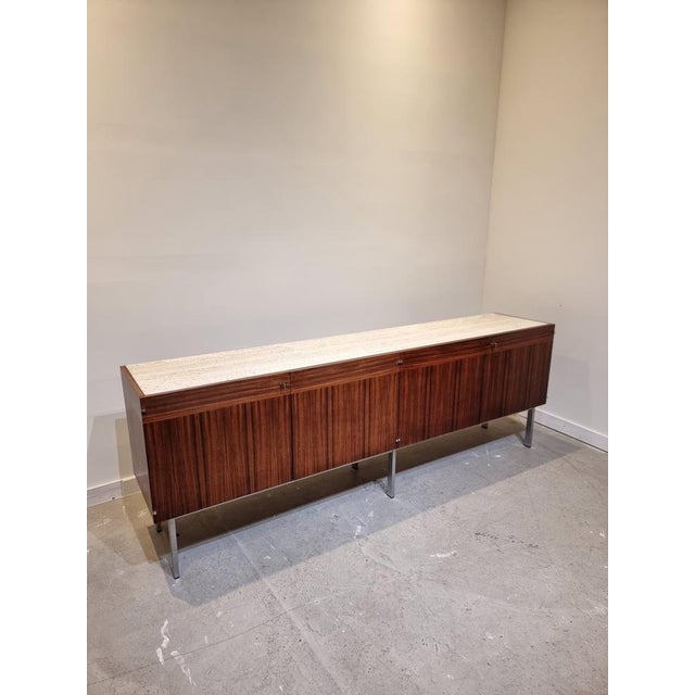 Sideboard with Travertine Top attributed to Etienne Fermigier, France, 1961 For Sale - Image 16 of 17