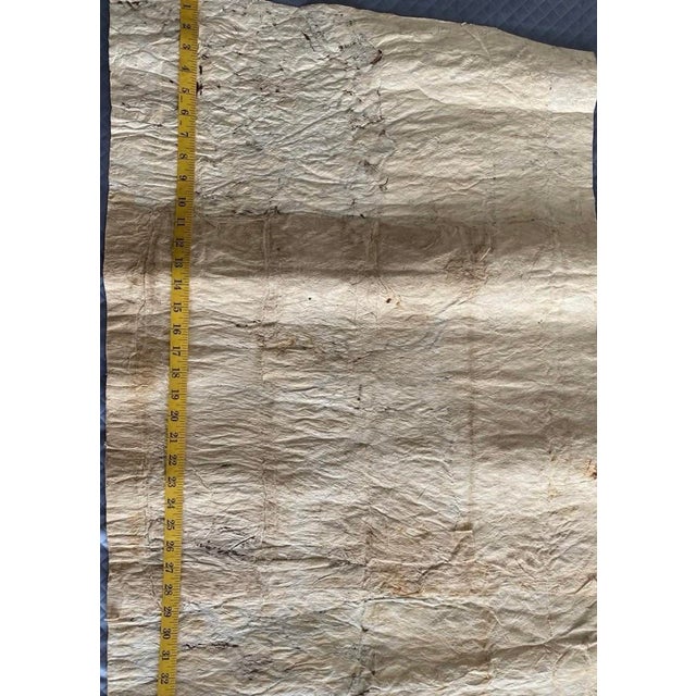 Vintage Fijian Masi Barkcloth Panel For Sale - Image 4 of 9