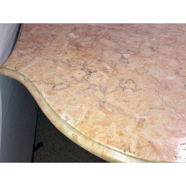 Palatial Italian Carved and Painted Base Marble Top Center Table, 19th Century For Sale In New York - Image 6 of 13