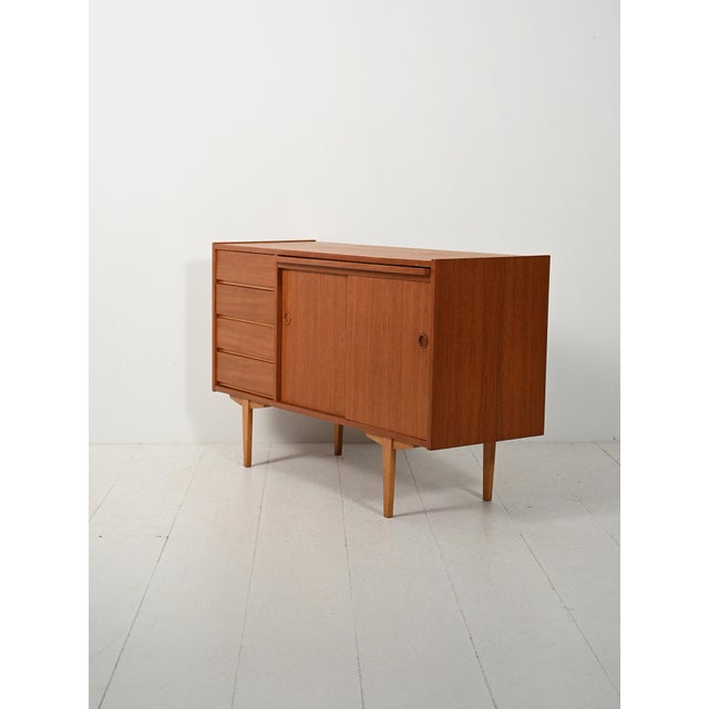 1960s Swedish Sideboard with Writing Desk, 1960s For Sale - Image 5 of 14