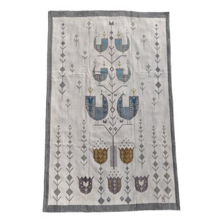 Handwoven Wool Tapestry by Eva Nemeth, 1970s For Sale