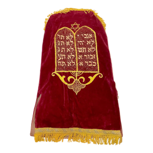 Rare Antique Hand Embroidered Judaica Jewish Memorial Torah Mantel Scroll Cover