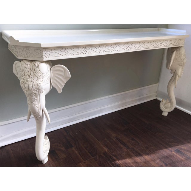 GampelStoll Sculptural Carved Elephant Console Table Chairish