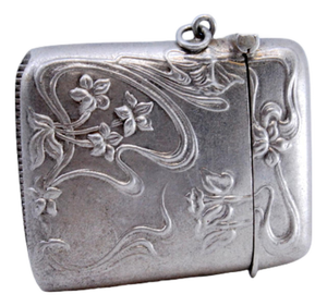 Silver Matchbox with Floral Reliefs