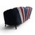 Vintage Union Jack Upholstered Sofa With Ornate Carved Wood Frame For Sale - Image 10 of 18