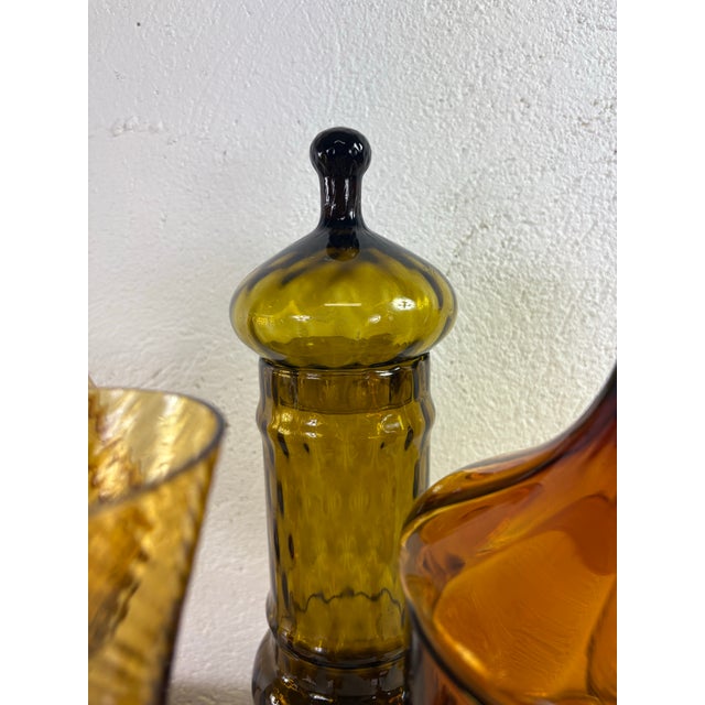1960s Empoli Rossi Handblown Glass Collection For Sale - Image 5 of 10