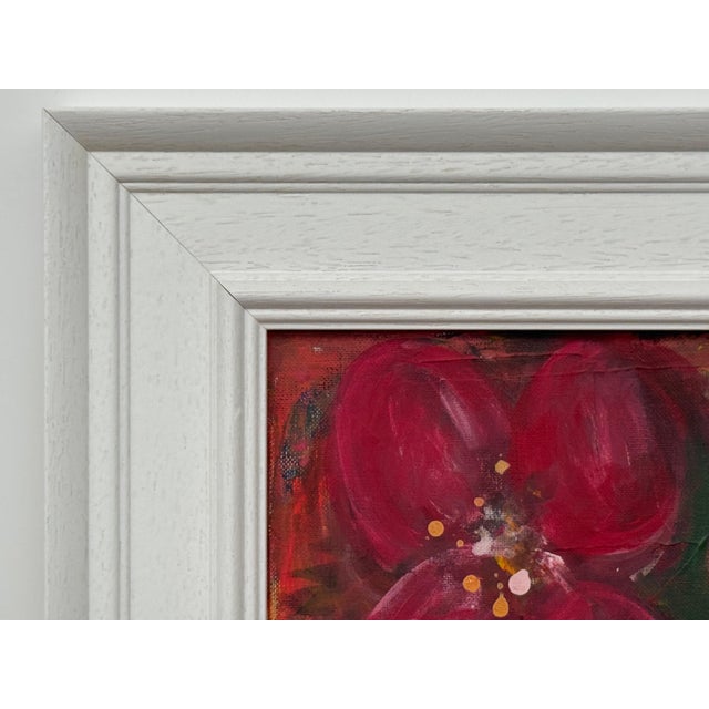 Ameryllis Study 3 - Miniature Abstract Floral Canvas Art by Contemporary Artist 2005 For Sale - Image 11 of 12