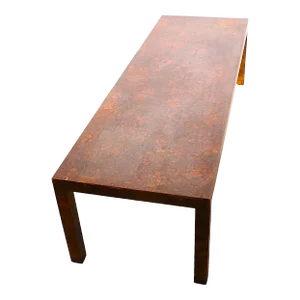 Brutalist Formica Faux Tortouse Shell Parsons Style Coffee Table C 1970's