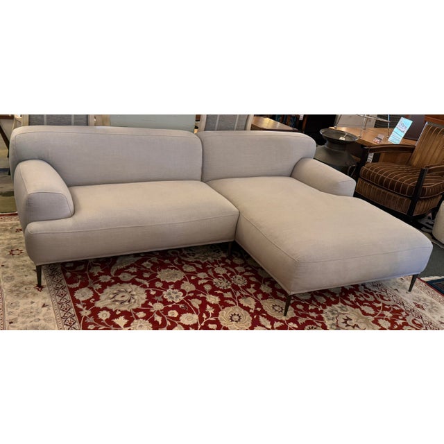 Contemporary Article Abisko Sectional, Quartz White For Sale - Image 3 of 12
