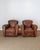 A beautiful and increasingly hard-to-find pair of authentic 1920’s French leather club chairs, rich with the character and...
