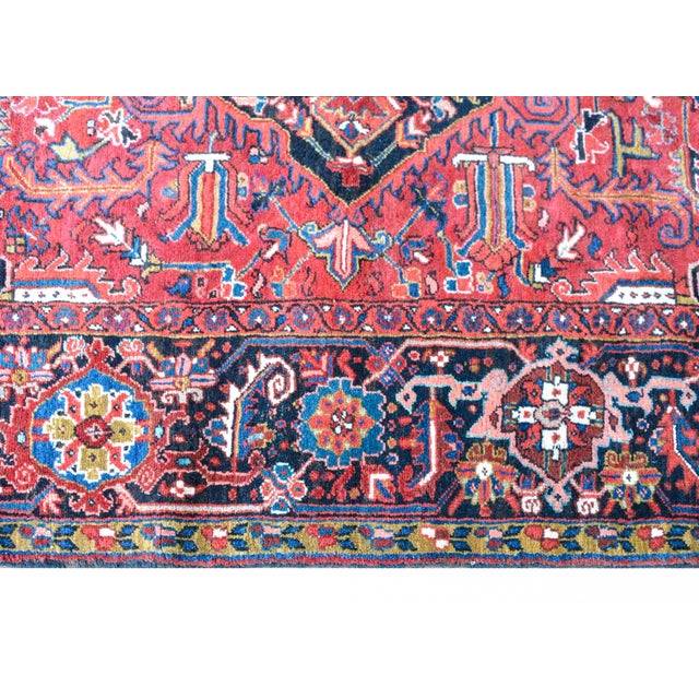 Textile 1950s Mid-20th Century Heriz Rug For Sale - Image 7 of 11
