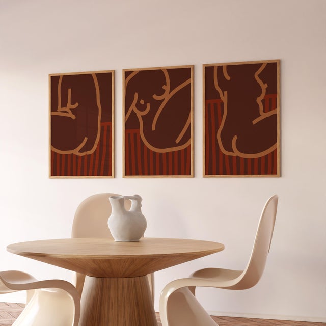 Contemporary Female Drawing Giclee Prints - Set of 3 For Sale - Image 3 of 4