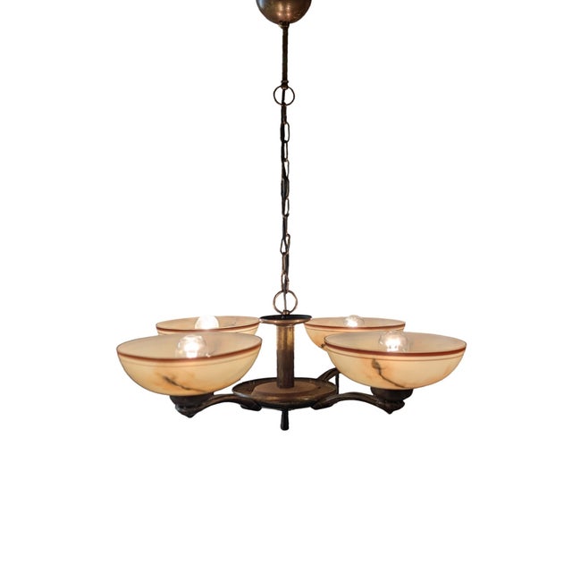 Mid-Century Modern Model 1202 Chandelier by Paavo Tynell, 1940s For Sale - Image 3 of 15