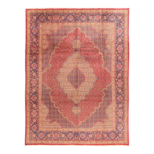 Vintage Persian Tabriz Rug 9'8'' X 12'8'' For Sale