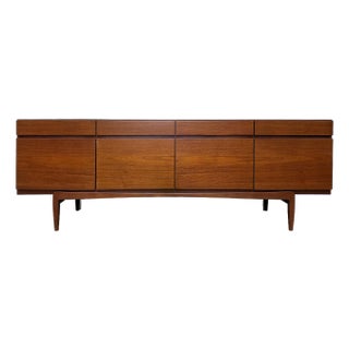 Ib Kofod Larsen Mid-Century Danish Modern Teak Credenza, Model 66 For Sale