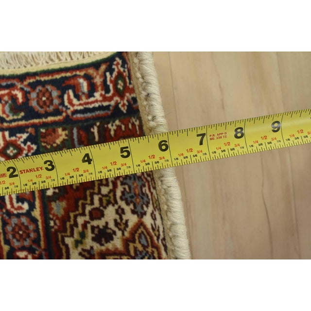 Heriz Rug 2′ X 3′ Ivory Wool Traditional Hand-Knotted Oriental Carpet For Sale In Philadelphia - Image 6 of 7